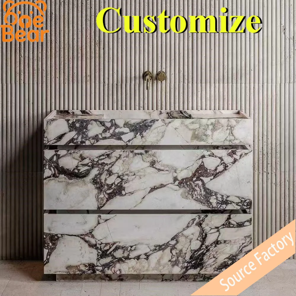 

Customizable Graphite Grey Marble Basin, Cold Tone, Fashion Sink for Industrial Loft Interior