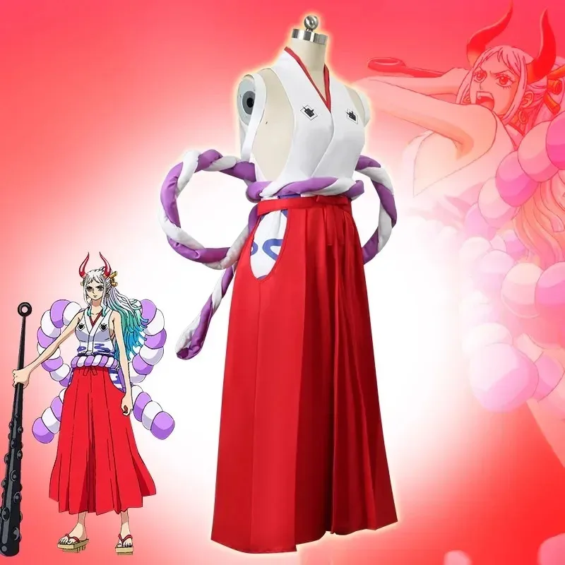 

DY20 Ensemble Gilet и Pantalon Kimono Anime Yamato Nico Robin, Косплей Костюм с защитой от хвоста и накладки, униформа