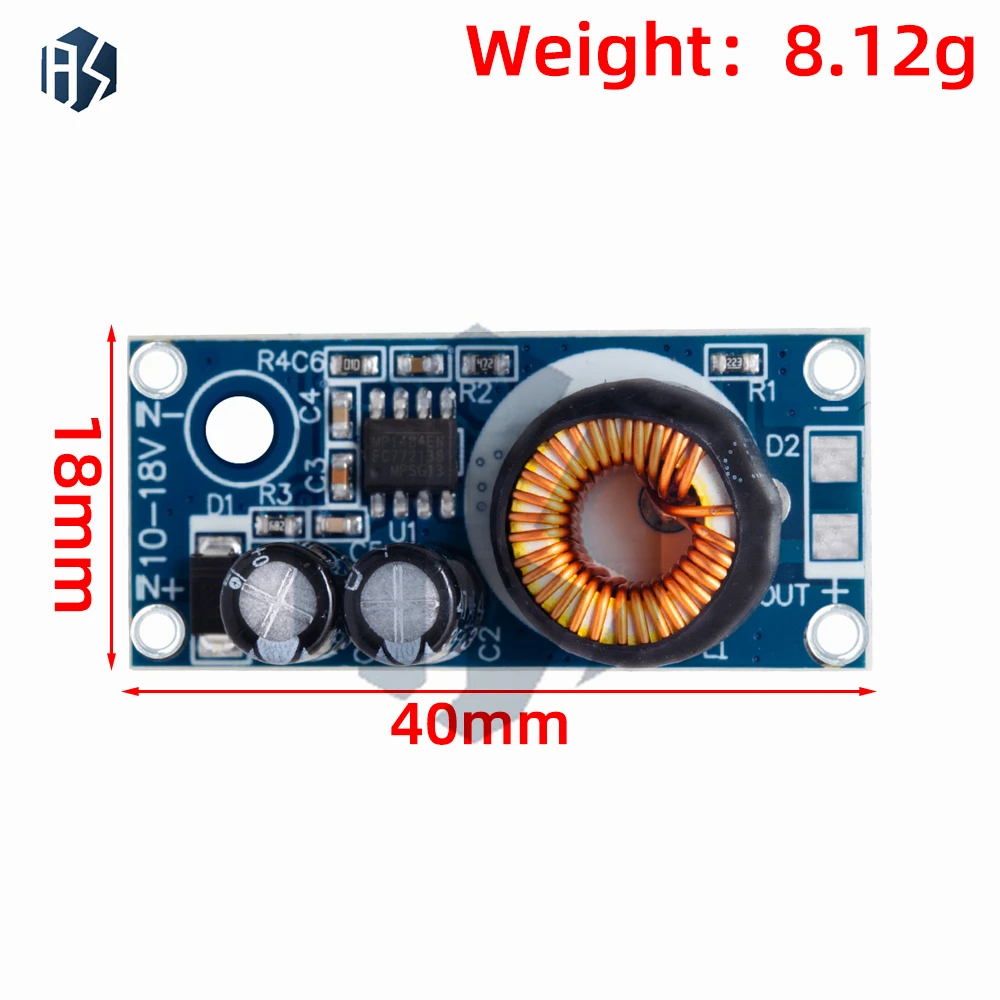 MP1484EN Entrada 10v-18v Saída 5v DC-DC modelo módulo de redução de energia de aeronave Com dissipador de calor