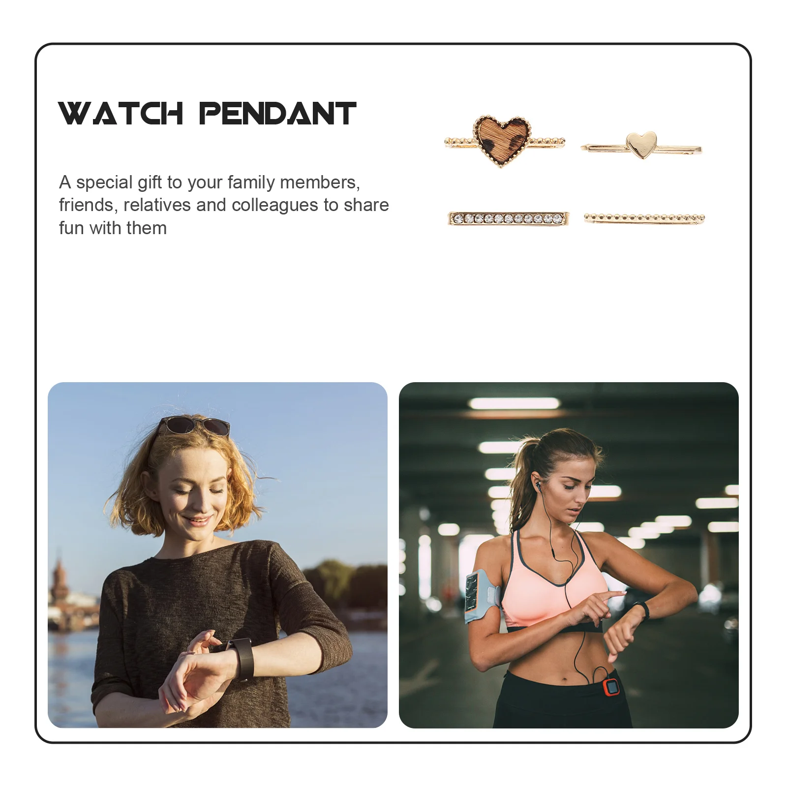 Accessori per anelli per cinturini da 5 pezzi Materiale in lega di alta qualità Bel colore dorato Design unico Durevole Vestibilità stabile e sbiadita