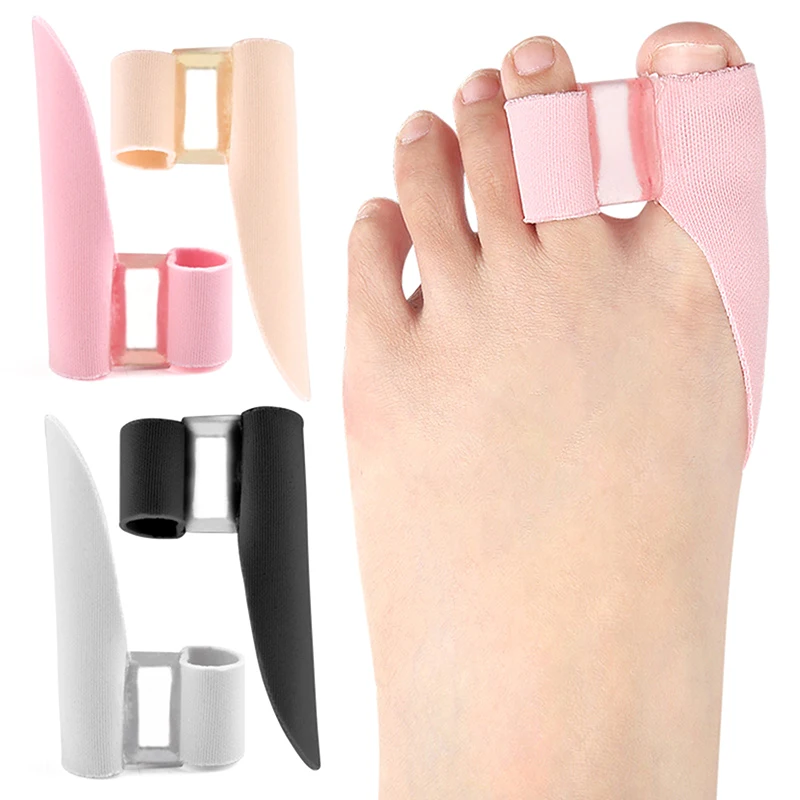 1Pcs Big Foot Overlapping Toe Splitter Foot Care Tool Hallux Valgus Corrector Two-Holes Silicone Toe Separators Orthopedic