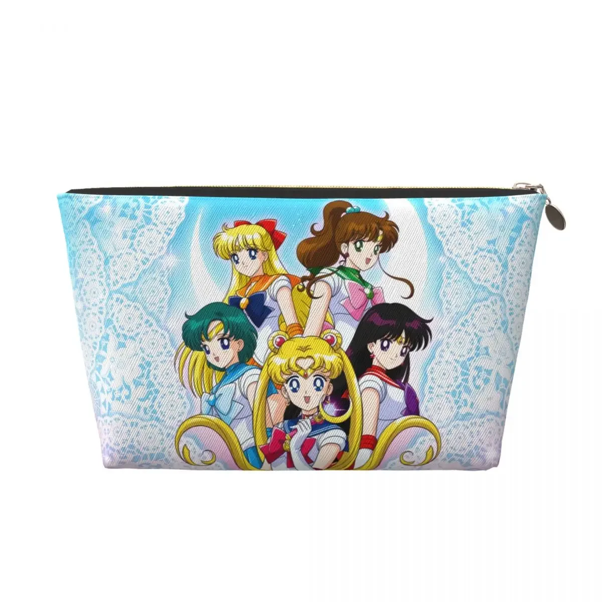 Custom Japanese Anime Shojos Sailors Toiletry Bag Cartoon Moon Girl Cosmetic Makeup Organizer Ladies Beauty Storage Dopp Kit Box