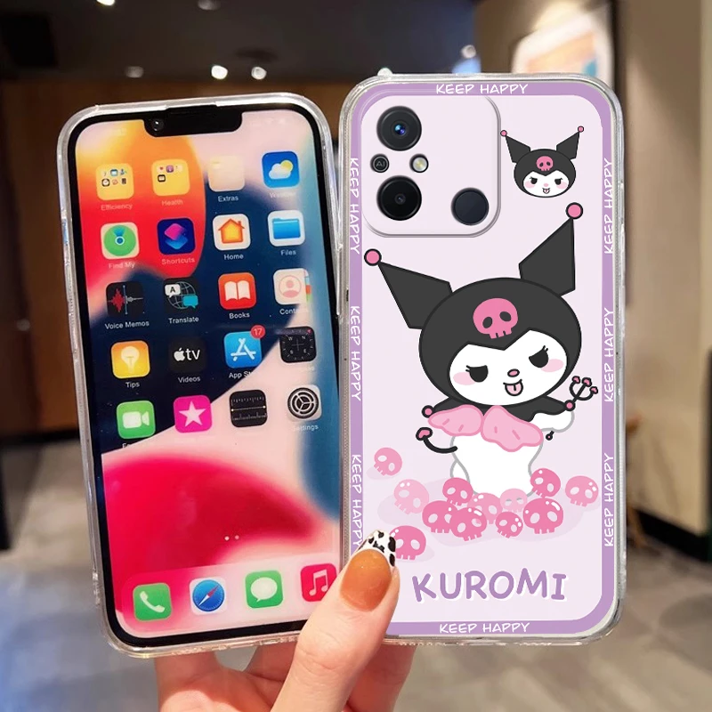 For Redmi 12C 11A 10A 10C 9C 9C NFC 7 A1 A2 Plus Note 7 7S 7 Pro 8 8T Poco C40 C55 C51 C50 Cartoon Sanrio Couple Clear Tpu Cover