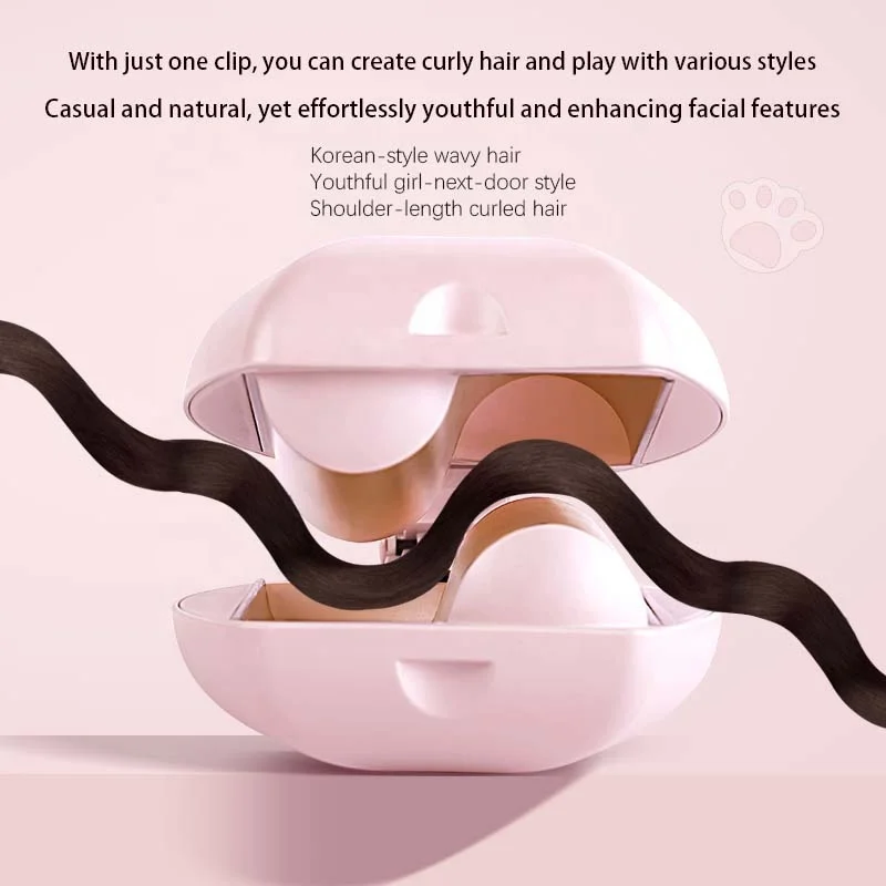 أدوات تصفيف الشعر المتعددة، مكواة تجعيد الشعر، عصا موجة، بكرة تجعيد الشعر الوردي