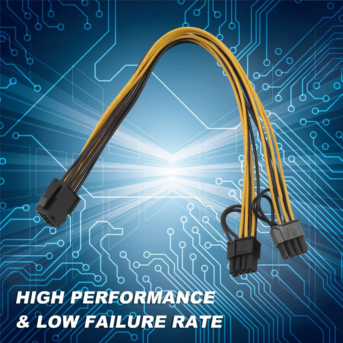 8 Pack 8 Pin PCIe Splitter to Dual 8 Pin (6+2) Graphics Card PCIE Power Adapter,VGA GPU Extension Cable for Mining