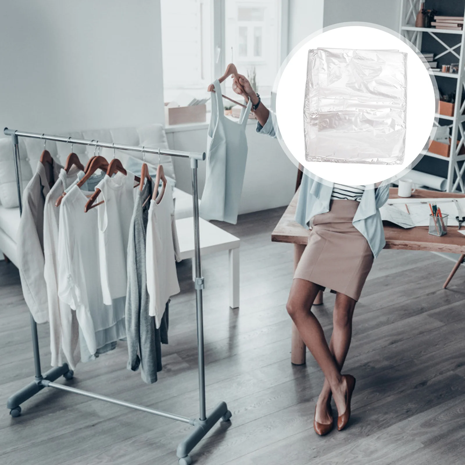 

30pcs 60X130Cm Clothes Clear Garment Cover Storage Bag For Dresses Suits Coats Shirts Skirts Jackets Trousers Uniforms Home