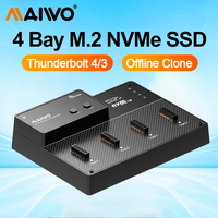 MAIWO M.2 NVMe SSD Enclosure Thunderbolt 4/3 Type-C 40Gbps External nvme SSD Hard Drive Reader Hard Drive Case Supports Clone