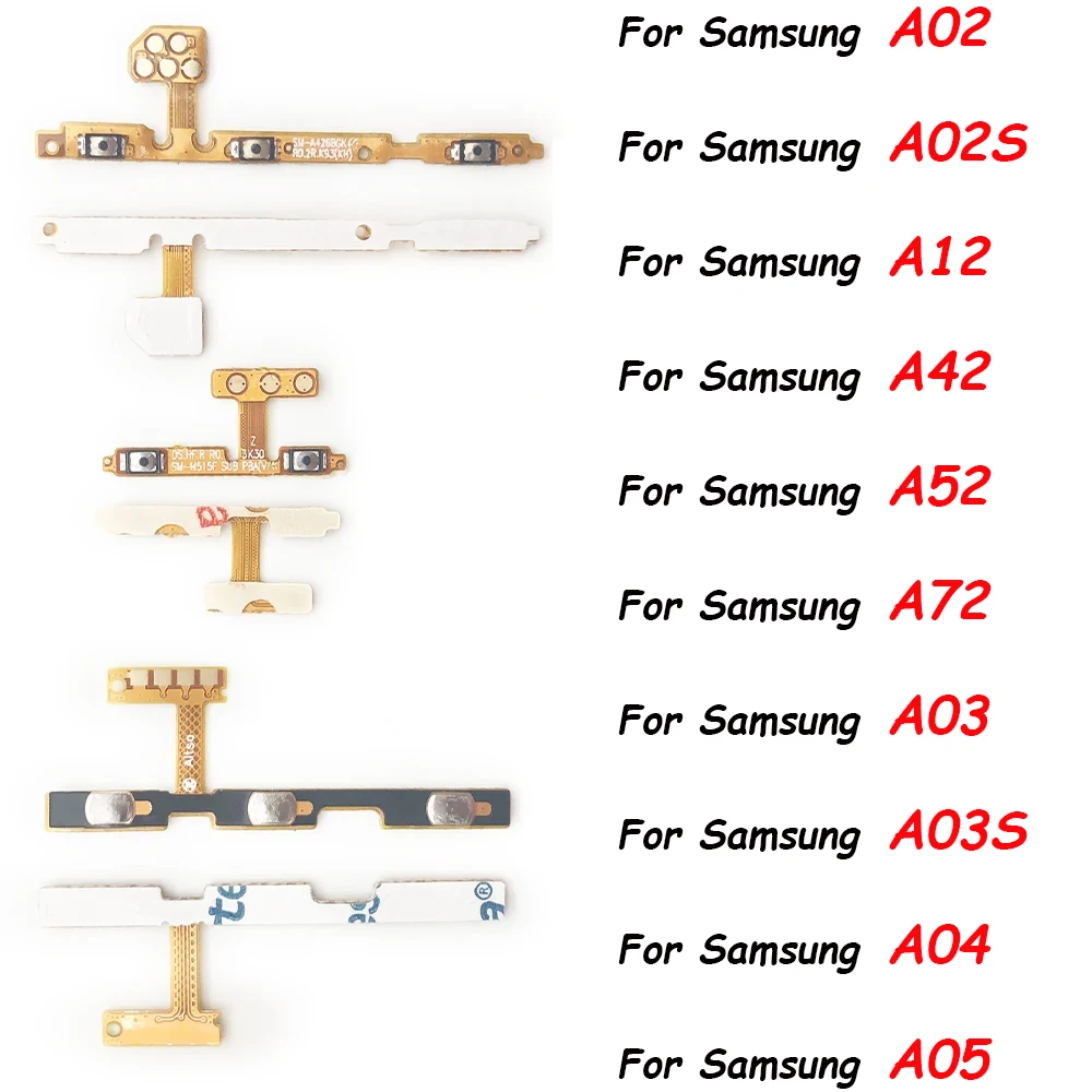 Power Switch On/Off Button Volume control Key Button Flex Cable For Samsung A02 A02S A12 A42 A52 A04 A04S A05 A05S A22 5G