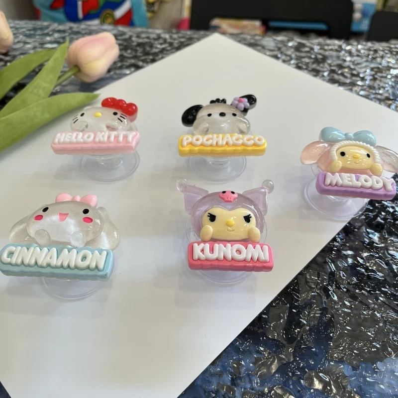 Carino Sanrio Hello Kitty Kuromi Presa Grip Tok Anello da dito Supporto per telefono Supporto per IPhone Samsung Xiaomi Griptok Staffa pieghevole