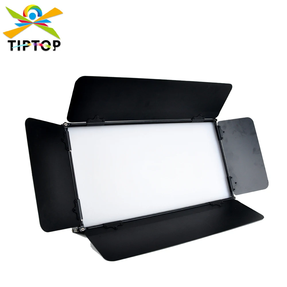 TIPTOP 200W Led Stage Panel Light with Barndoor Continuous Output Lighting Warm White Cold White 5050SMD Adjustable Brightness