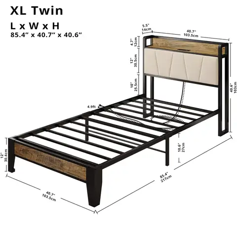 8 best sales queen size-sängramar med huvudgavel - №8