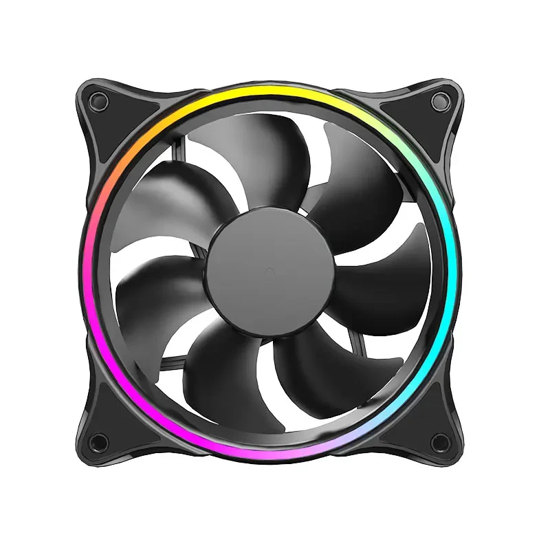 UPSIREN CF-12  5V 3Pin ARGB and 4Pin PWM High performance mute cooling  Halo light effect 12cm Case fan