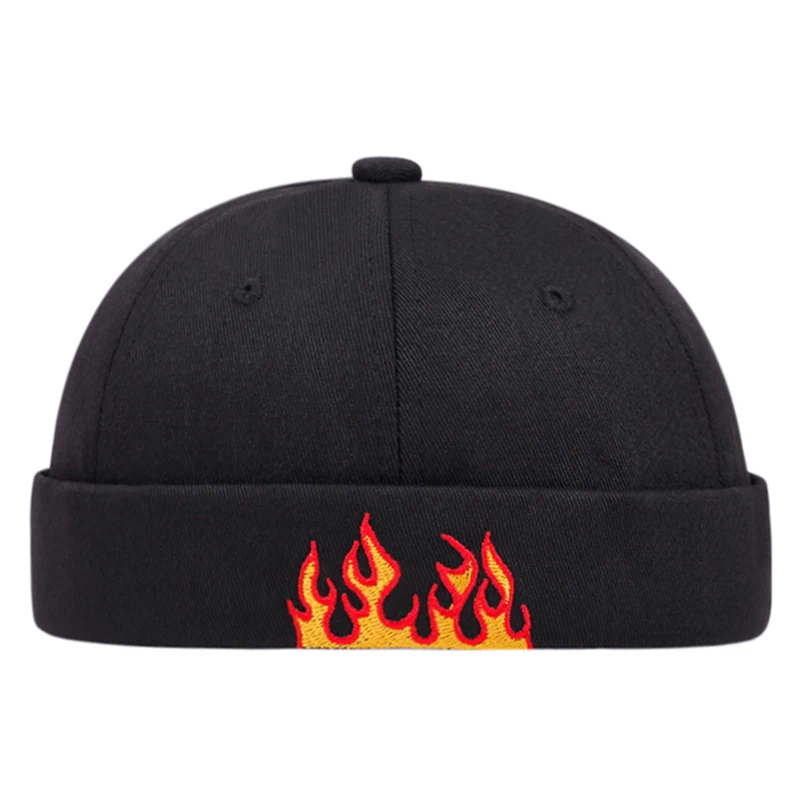 2026 New Landlord Hat Flame Rose Letter Embroidered Guapi Hat Outdoor Daily Leisure Decoration Unisex Borderless Hat Hip Hop Hat