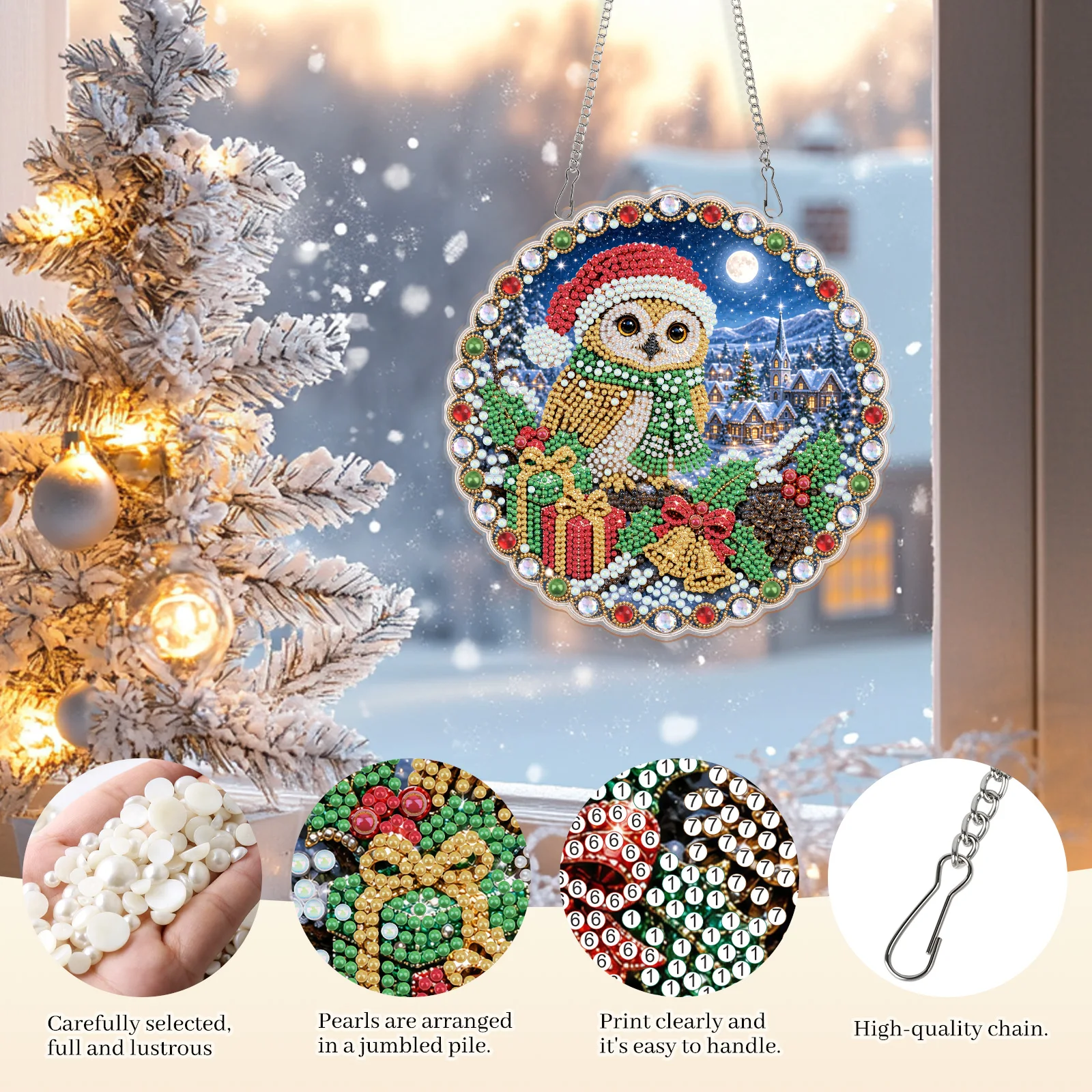 Christmas Pearl Diamond Painti - Art Craft For Christmas ulasan dan harga