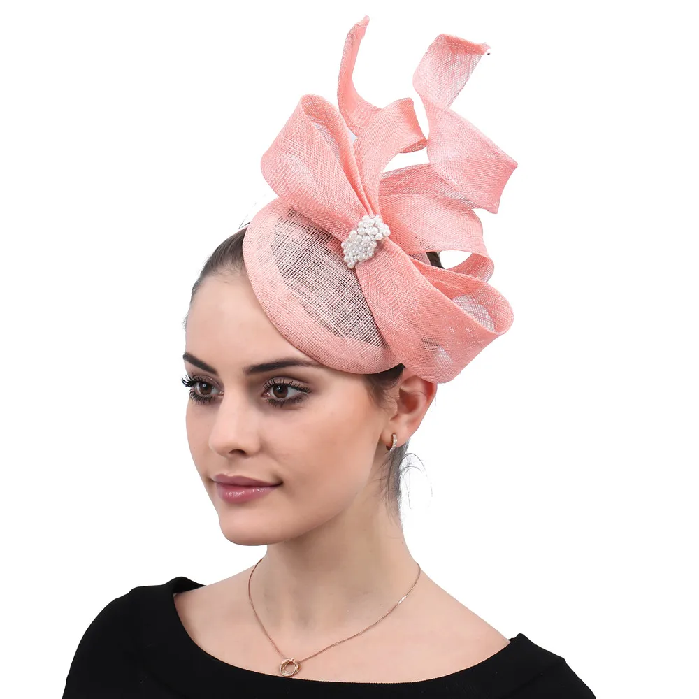 Hair Fascinators Headbands With Bow Bridal Wedding Veils Sinamay Hats Cocktail Headwear Party Race Headpieces New Arrival