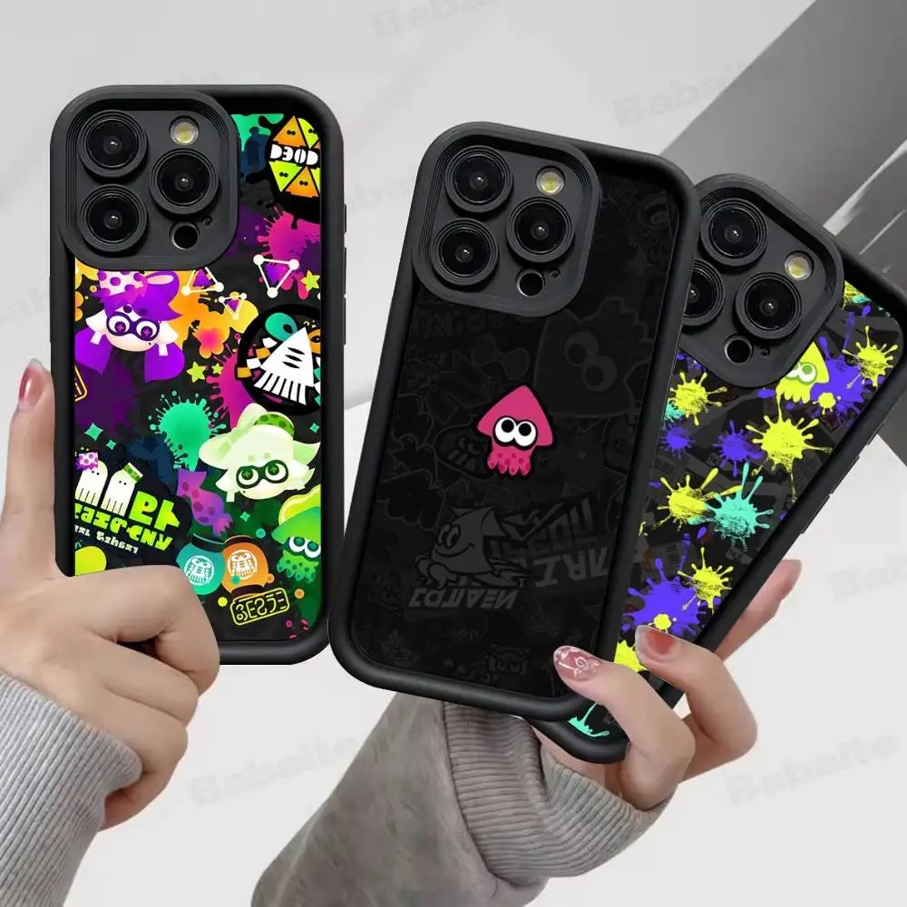 

Cool Game S-Splatoons Phone Case Silicone Phone Case For IPhone 17 Air 17 16 15 14 13 12 11 Plus Pro Max Shockproof Soft Cover