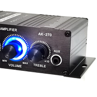 B30C-AK-270 AK270 12V Mini HIFI Power Amplifier Audio Home Car Theater Amplifier 2 Channel Amplifier USB/SD AUX Input