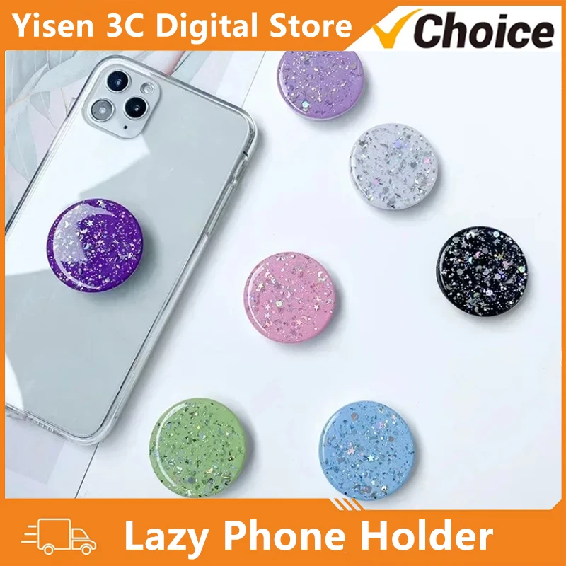 

Ленивый держатель Pop Grip 3D Finger Phone Holder Grips Tok Sockets Starry Sky Glitter Drop Glue Универсальный мобильный телефон и планшет