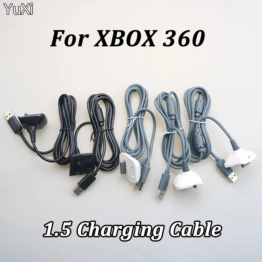 YuXi 1.5M USB Play Charging Cable For Xbox 360 Wireless Game Controller Gamepad Joystick Power Supply Charger Connection Cord