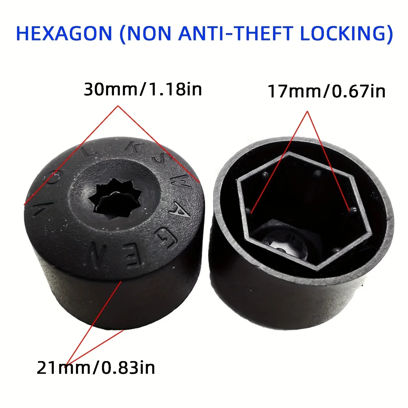 40PCS Car Tire Bolt Nut Cap,Plastic Hub Cap For VW Jetta Golf MK5 Passat B6 Wheel Lug Bolt Center Nut Cover Dust Proof Protector
