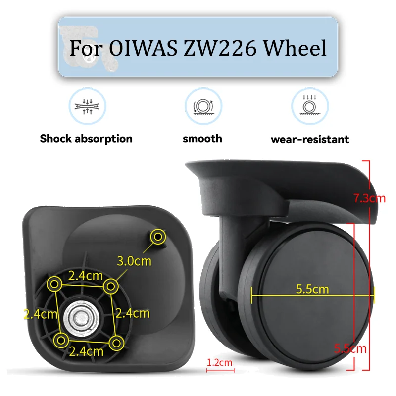 

For OIWAS ZW226 Universal Wheel Replacement Suitcase Rotating Smooth Silent Shock Absorbing Wheel Accessories Wheels Casters