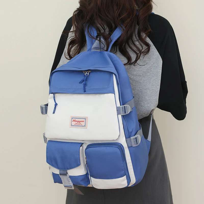 Mochila impermeable de nailon para mujer, bolso escolar de gran capacidad, mochila de viaje de ocio, diseñador de alta calidad