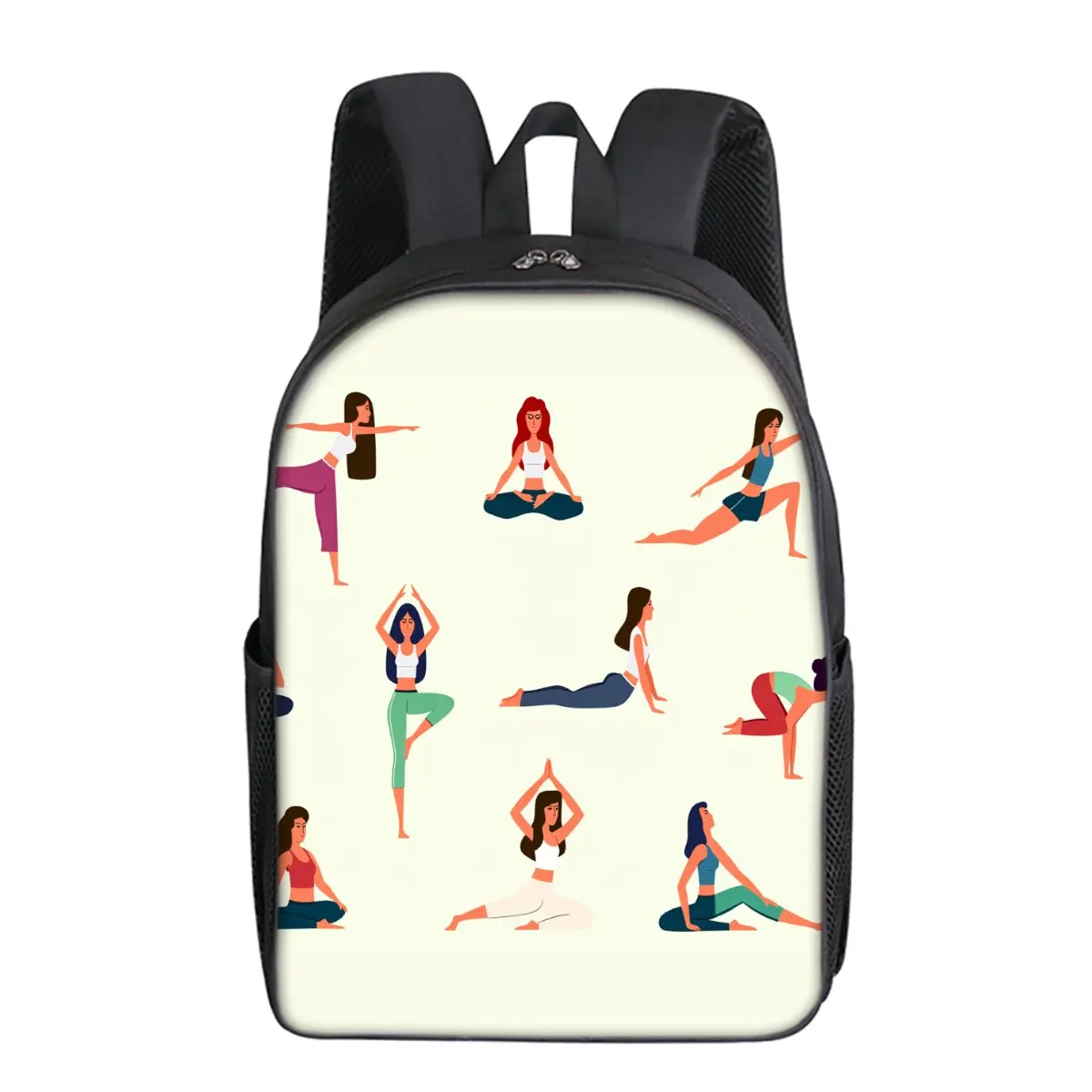 

Простой стильный однослойный рюкзак с принтом йоги для мальчиков и девочек, детские лучшие подарки, школьные сумки с 3D мультяшными героями