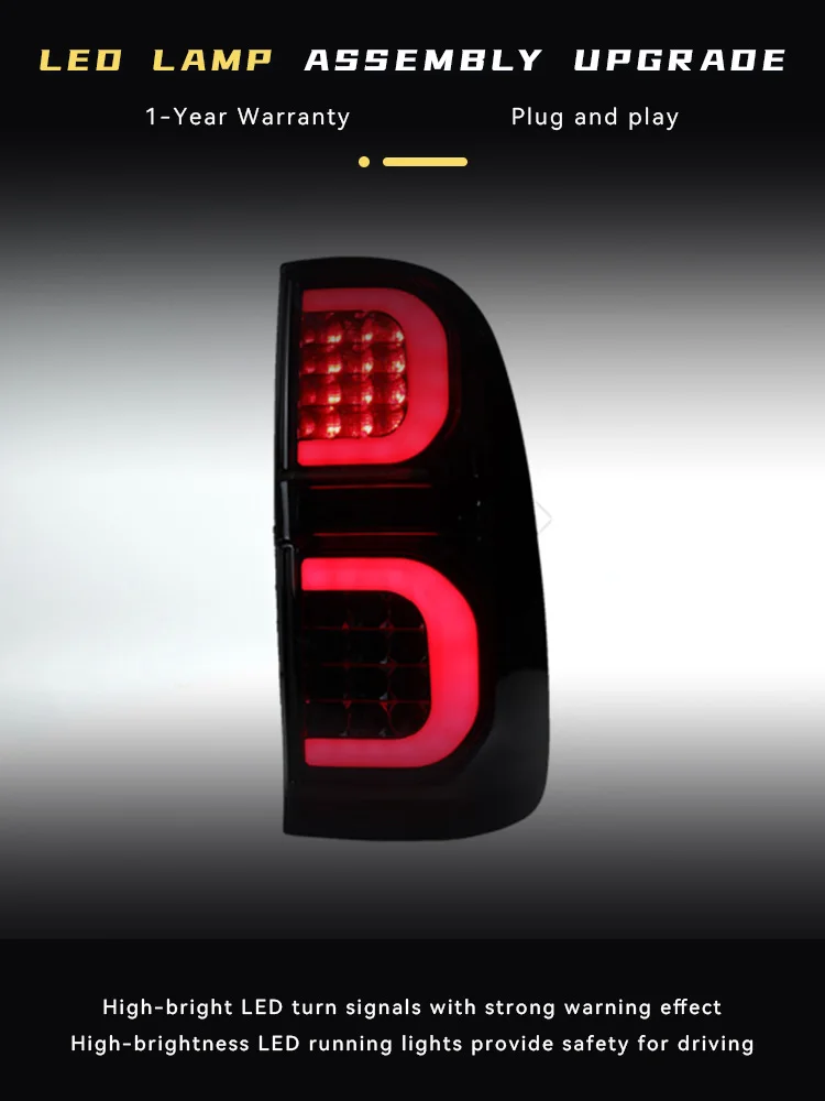 

Car Lights For Toyota Hilux VIGO 2004-2014 Full LED Taillights Projector Bifocal Lens DRL Rear Lamp Automotive Accessories