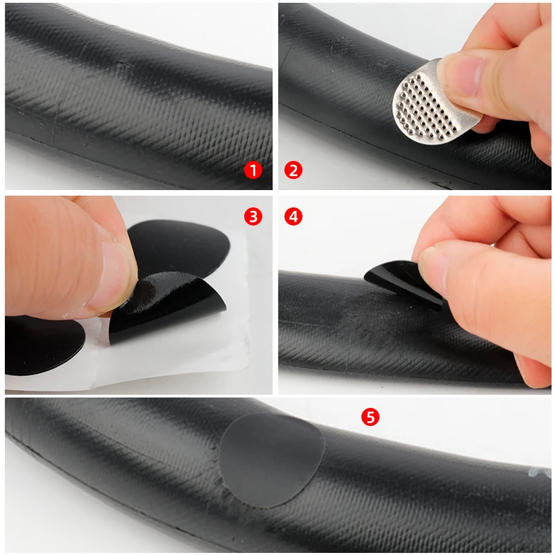 Deemount Glue Free Patches for Bicycle Tube Glueless Repair MTB Road Tire Inner Tyre Quick Service Kit Abrasive File Retail Box