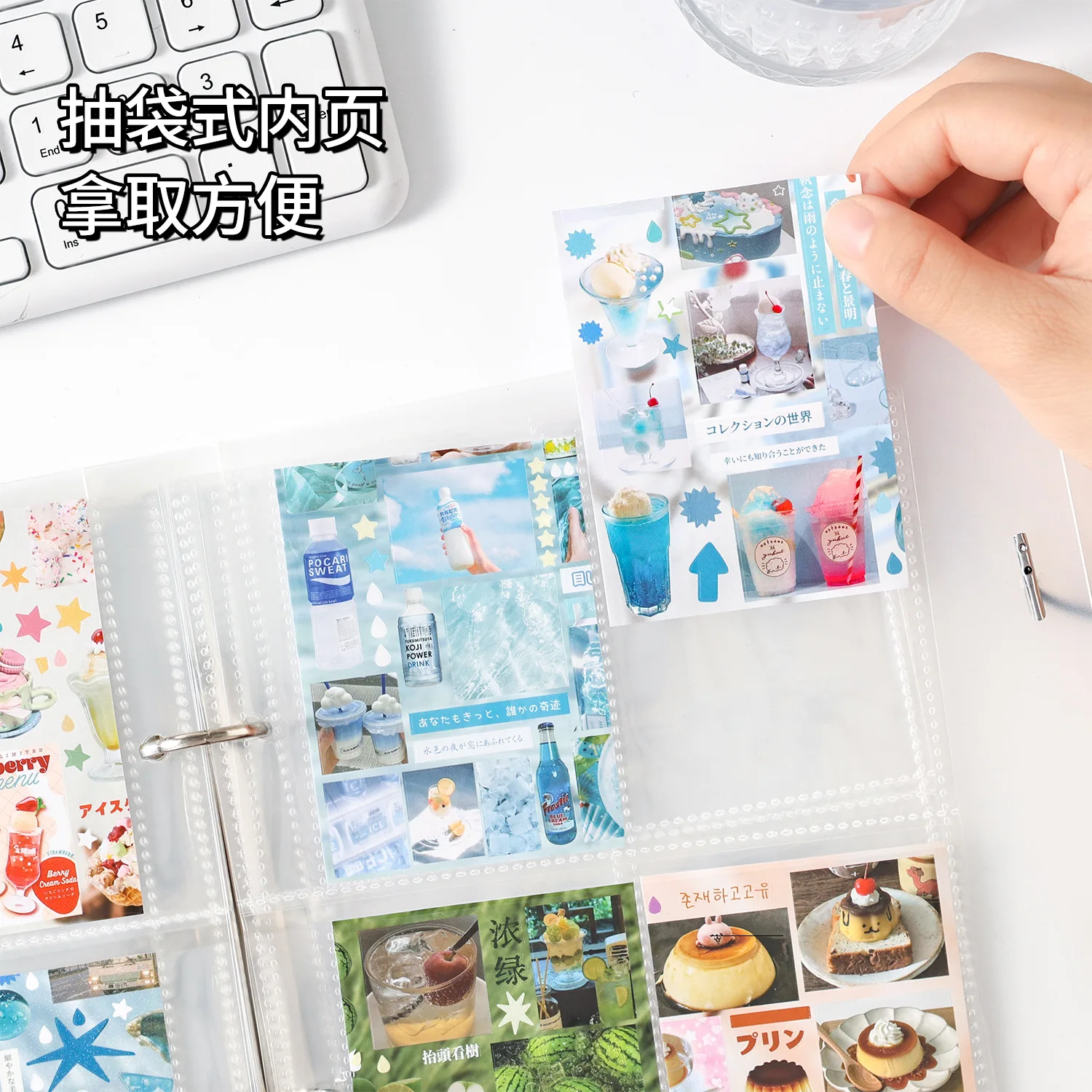 Classic Simple Transparent Storage Album, Card Holder Memory Book for Scrapbook Collectible Organizing