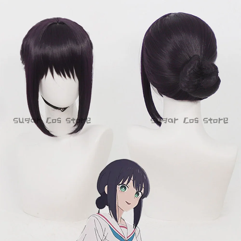 

Anime Iroha Sakayori Cosplay Wig Dark Purple Hair Bun Female Wigs Chou Kaguya-hime Kaguya Halloween Carnival Party Props Women