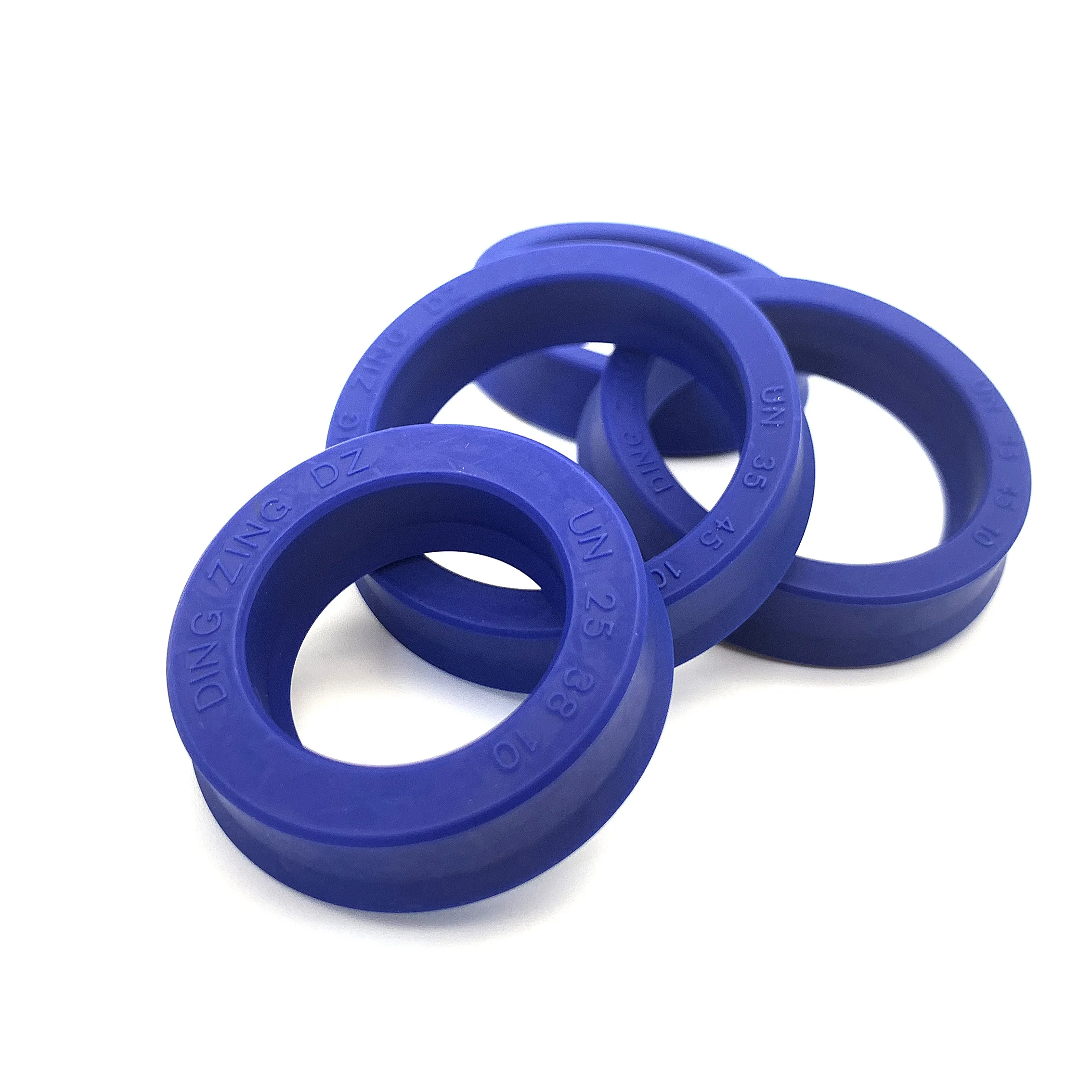 Guarnizione albero paraolio in poliuretano blu UN ID 53mm ~ 58mm OD 63mm ~ 78mm 5 pezzi Anello di tenuta resistente all'olio resistente all'usura