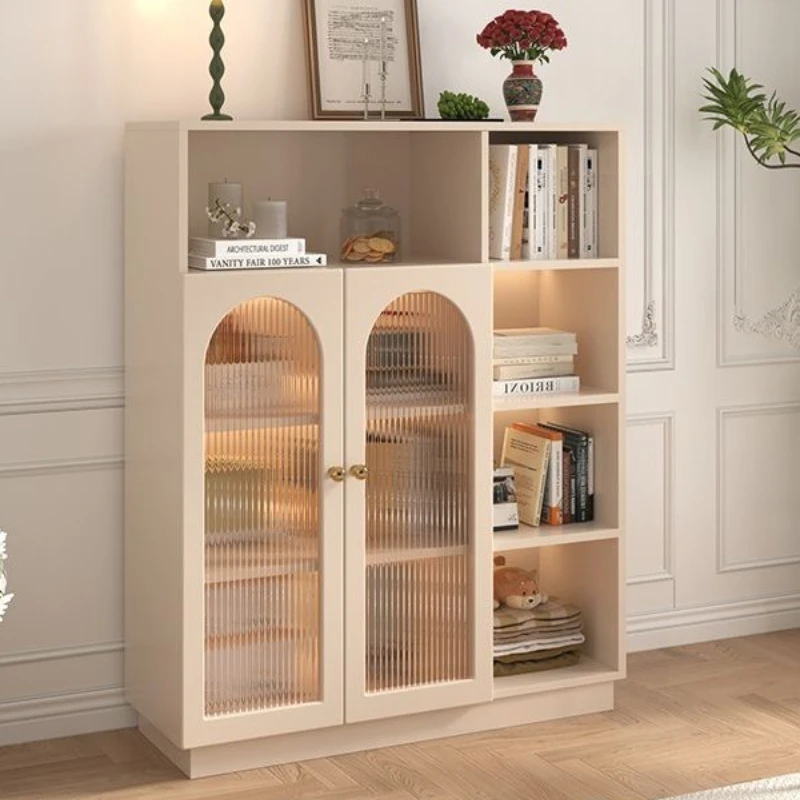 

Легкий роскошный книжный шкаф, стеклянная дверь для гостиной, пыленепроницаемая книжная полка