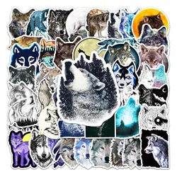 50Pcs Wolf series Cartoon Cute Waterproof Sticker Skateboarding Snowboard Retro Vinyl Sticker