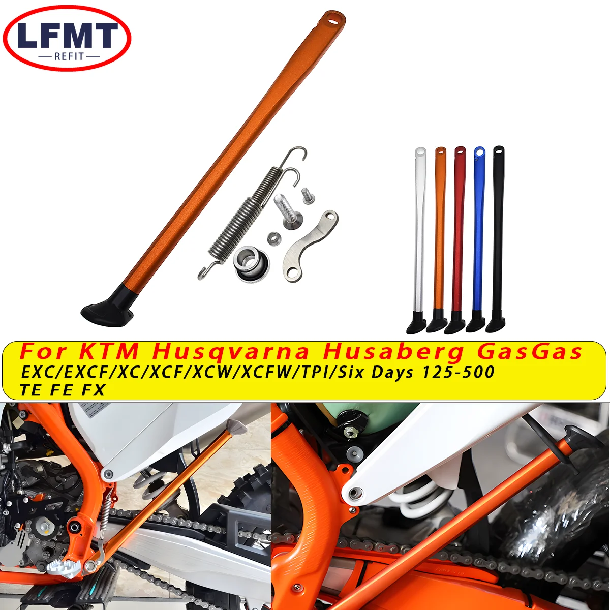 For KTM XC XCW XCF XCFW EXC EXCF 2008-2023 For Husqvarna TE FE TX FX FS 2012-2023 Dirt Bike Parking Side Stand With Spring Kit