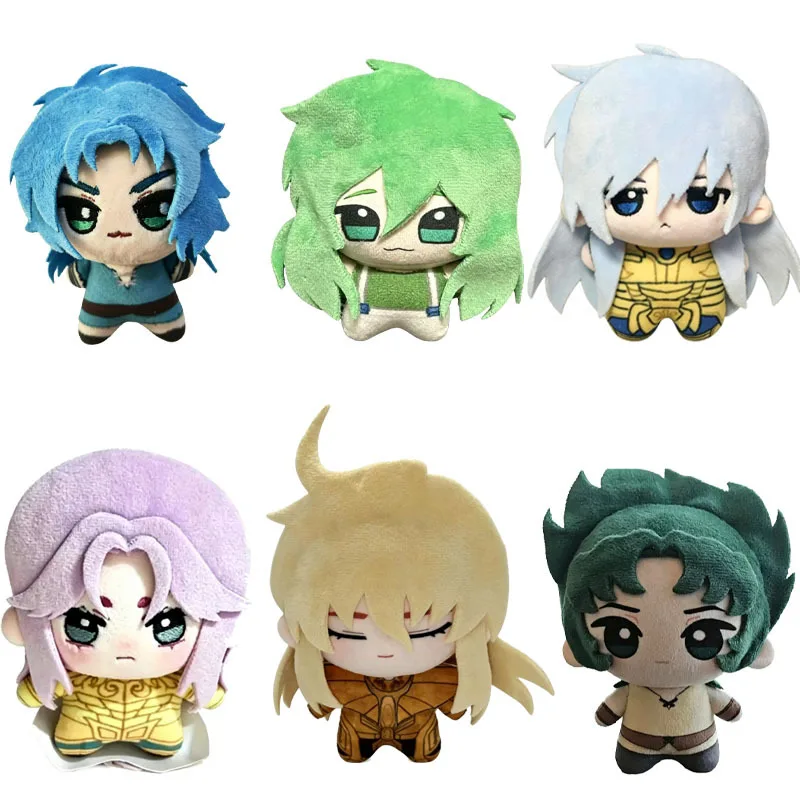 10cm Gemini Kanon Saga Plush Pisces Albafica Plush Anime Virgo Asmita Capricorn Aries Mu Stuffed Pendant Soft Collection Toy