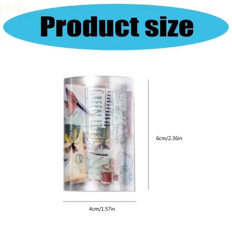 شريط زخرفي جمالي u2JE 6mmx2m شريط Scrapbooking Tape Tape Clel