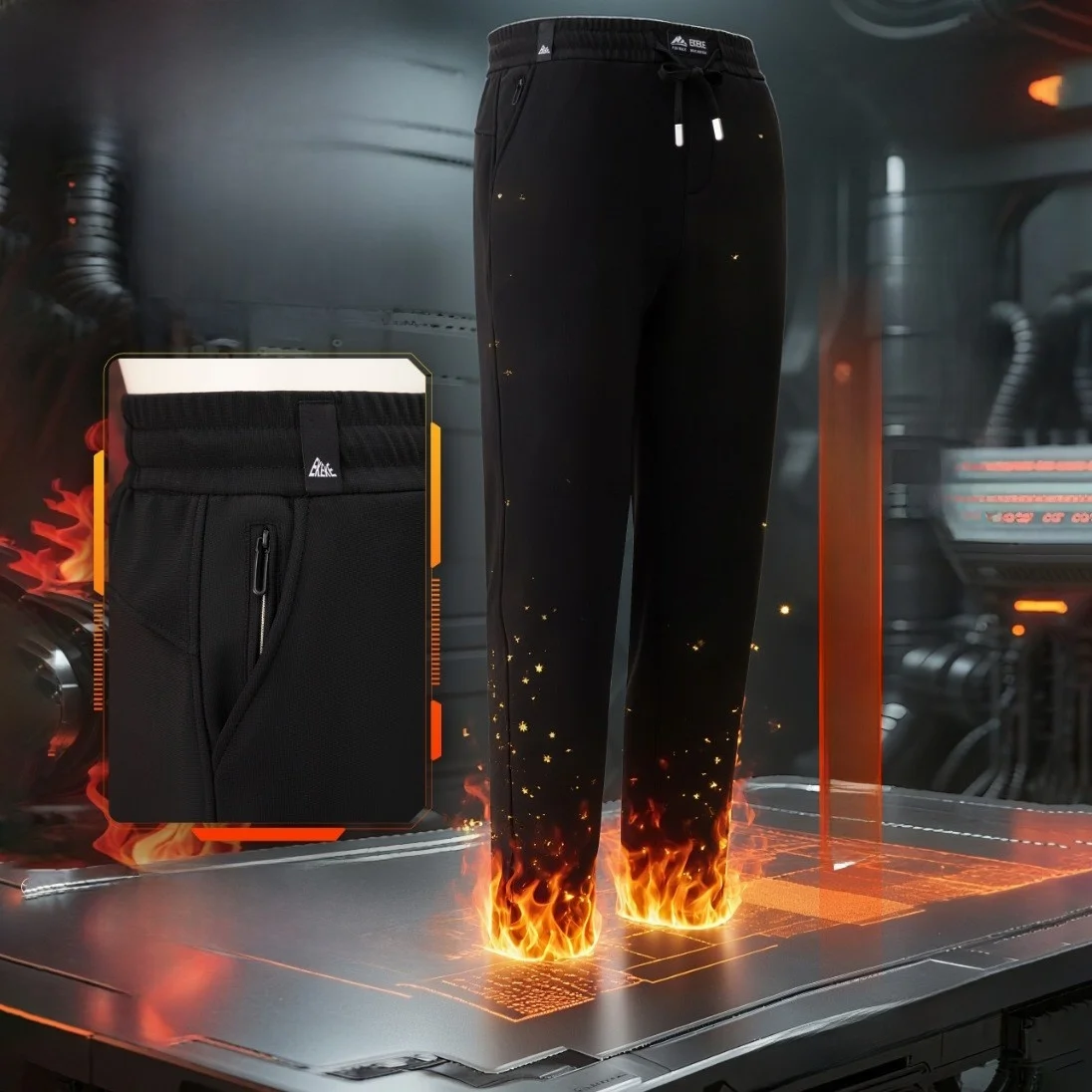 

Утепленные брюки Snowy Fire God Couple с двойными карманами, высокой талией, ветрозащитные, водонепроницаемые, для отдыха, для женщин