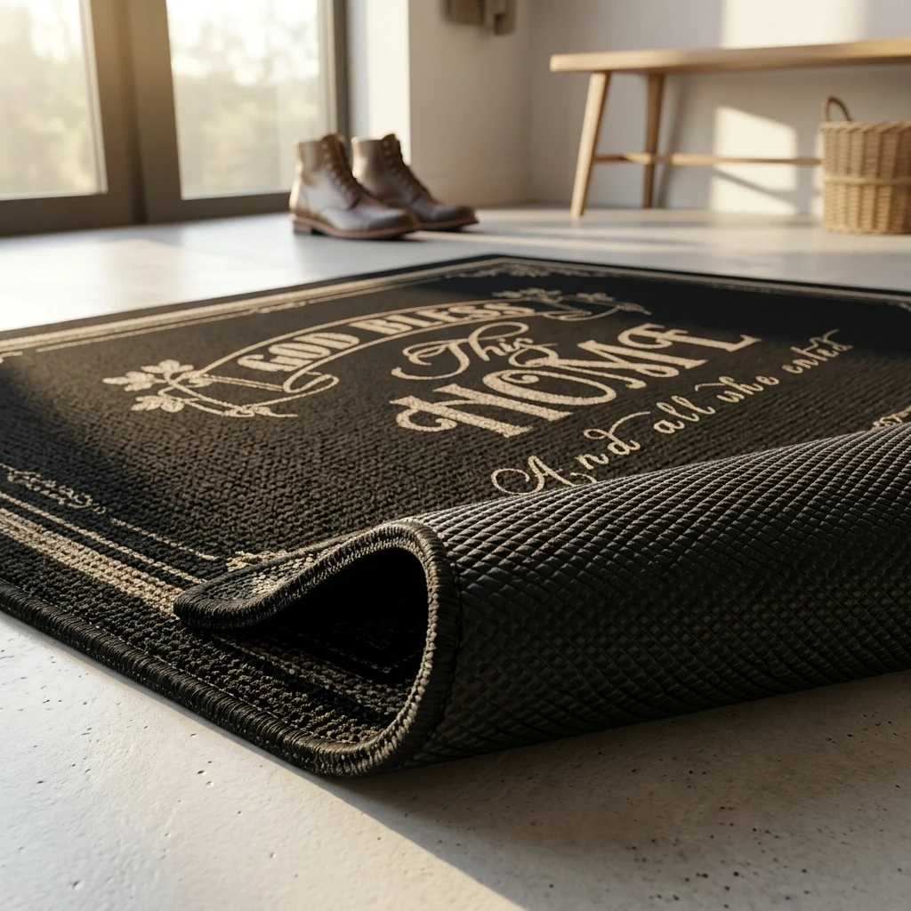 Premium Vintage Entryway Doormat with Non Slip Rubber Backing High Quality Absorbent Dirt Trapper Indoor Outdoor Floor Rug Home