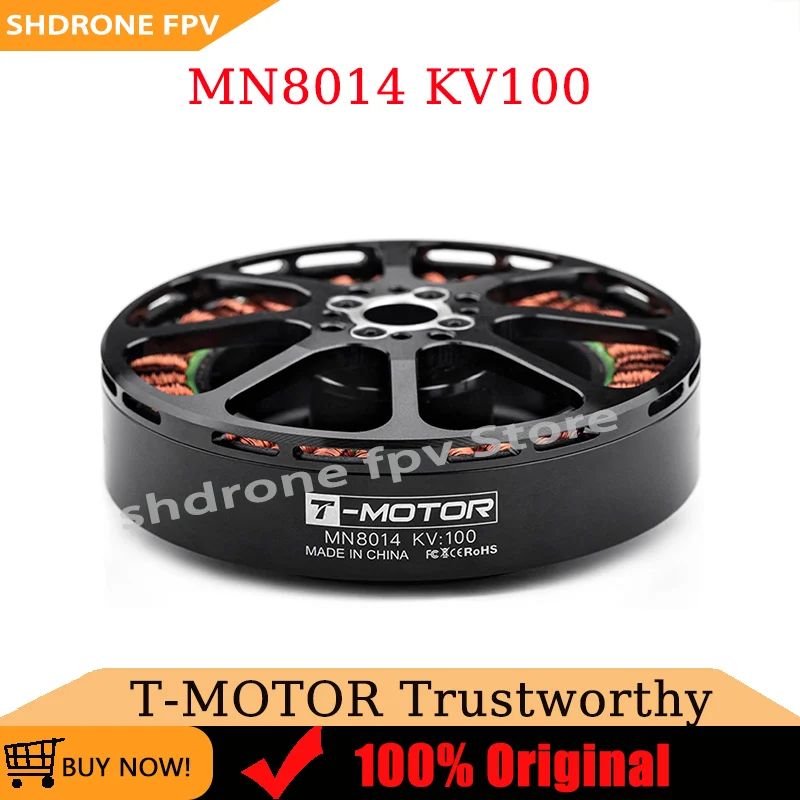 Motor sin Escobillas T-MOTOR Antigravity MN8014 KV100 Ultraligero, Multirrotor, de Larga Duración para Drones VTOL, Compatible con Hélices de 29'' y 30''