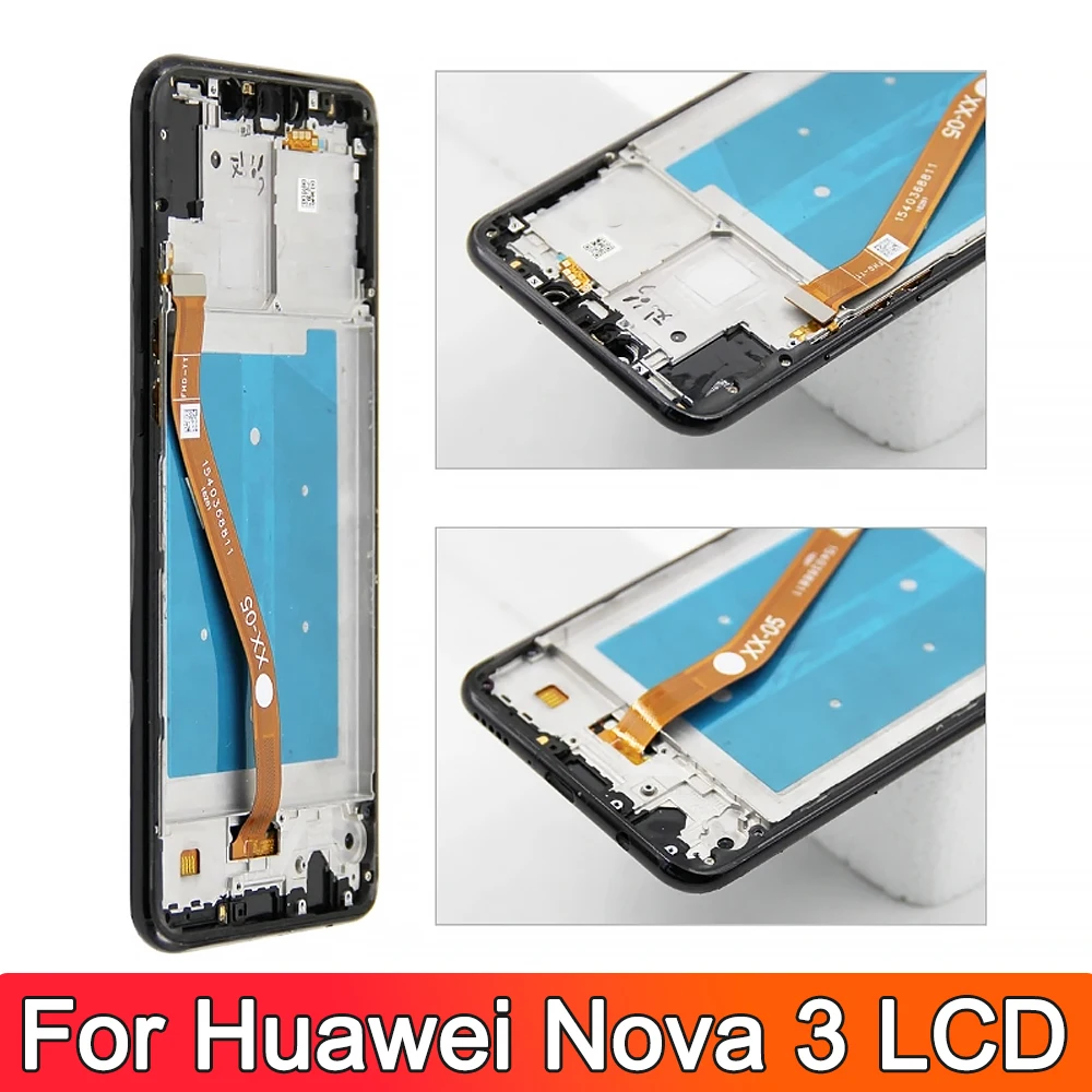 6.3\'\' Display Nova 3 LCD With Frame For Huawei Nova 3 PAR-LX1 PAR-LX9 LCD Display Touch Screen Digitizer Assembly Replacement