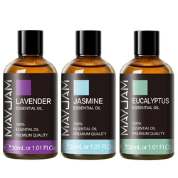 MAYJAM-aceite esencial de lavanda, jazmín, eucalipto, planta Natural con cuentagotas para difusor de Aroma, vela, Bola de baño, ambientador