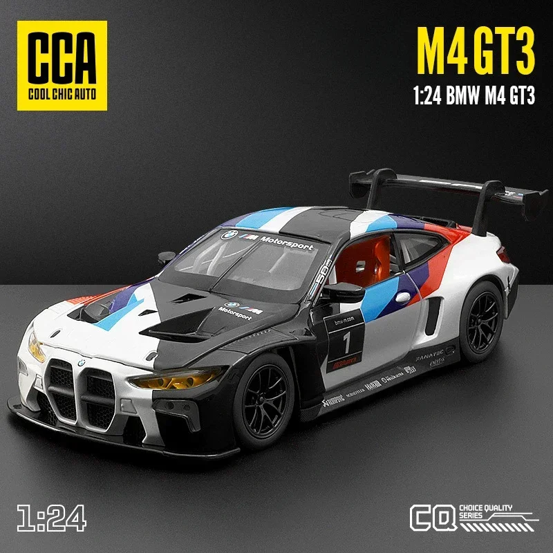 M4 GT3 Super Car BMW Model Diecast Toy Simulation 1/24 Vehicle Children Boy Man Birthday Gift Collection Miniature Voiture