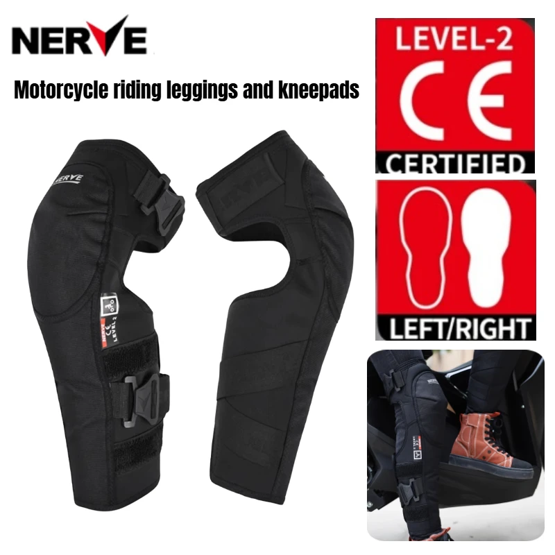 

NERVE Moto Riding Protective Gear Knee Pads CE2 Level Leg Guards Winter Thickened Warmth Protection Against Cold and Windproof