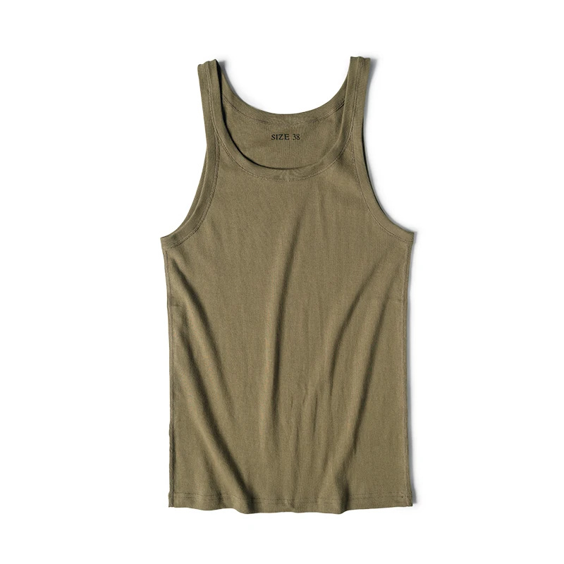 Bronson WWII Tank Top A Type Sleeveless Undershirt Cotton Tee Stretch Slim Fit