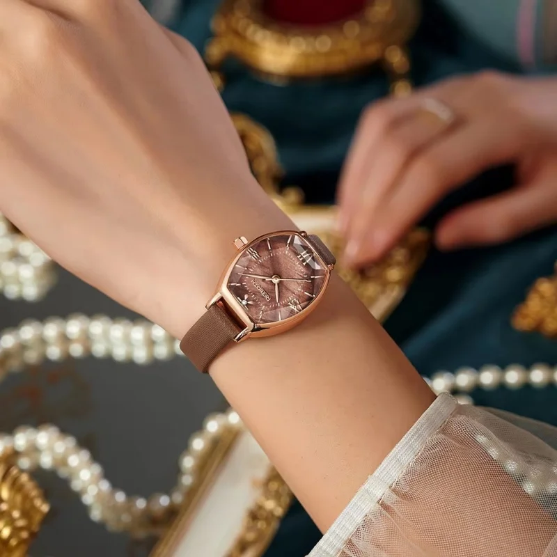 REBIRTH 2032 Luxury High Quality Watch for Women Leather Ladies Watches Dress Casual Quartz Women's Watch relojes para mujer