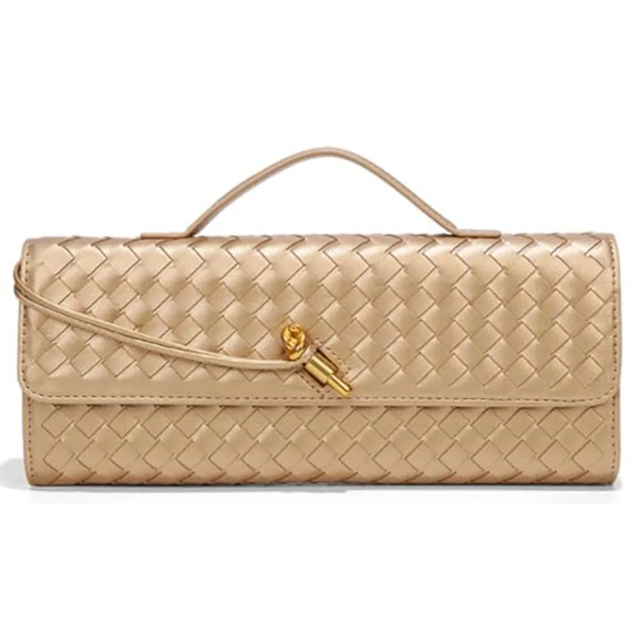 Upbull Trendy Woven Evening Clutch Purses Women Underarm Shoulder Handbag Cute Satchels Crossbody Purse PU Leather Wallet