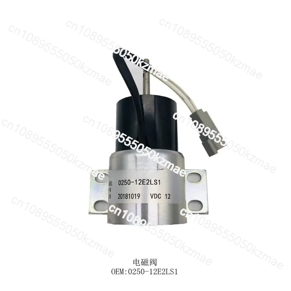 

0250-12E2LS1 Excavator solenoid valve for electric parts fuel Shut Off /stop Solenoid valve
