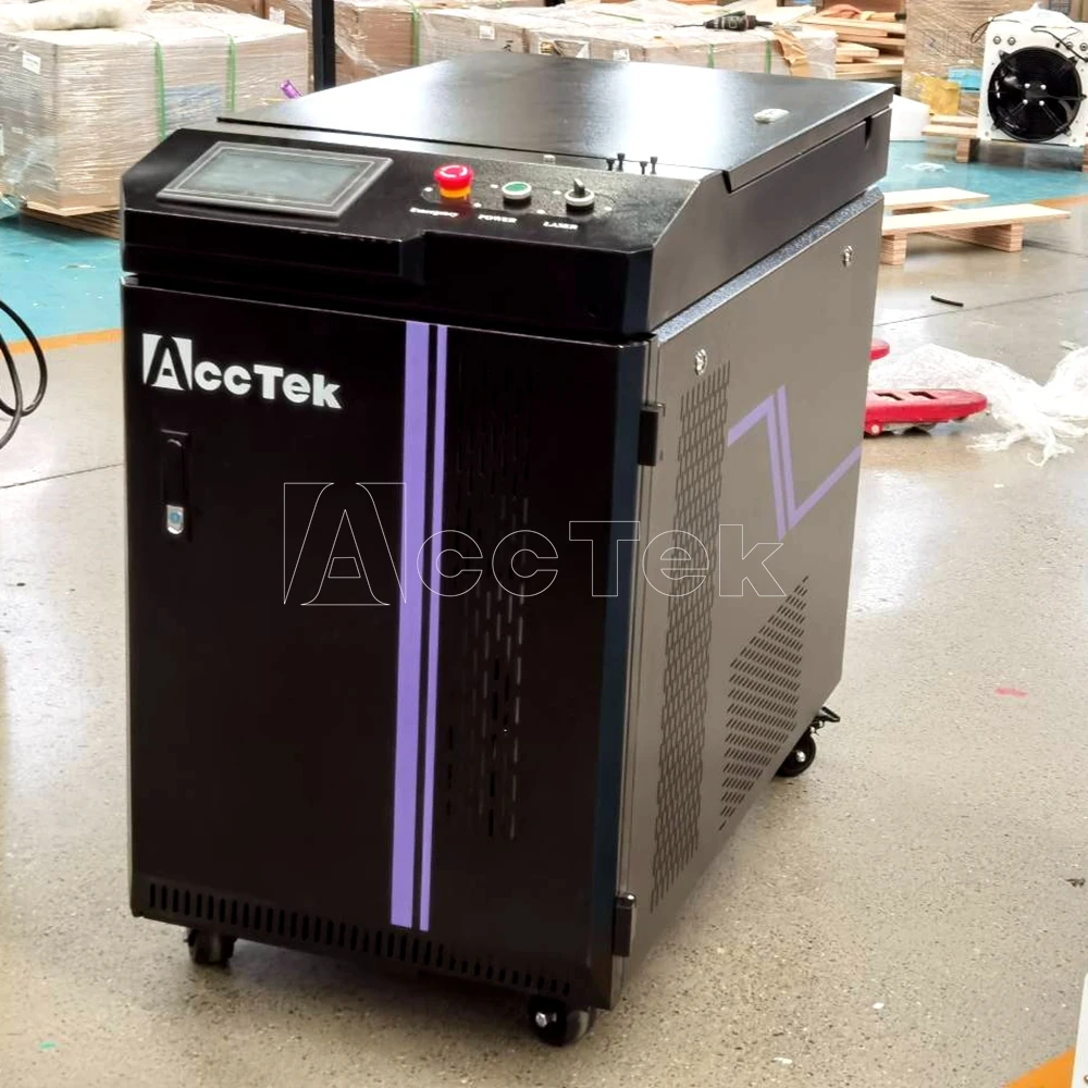 

ACCTEK 300W Pulse Laser Cleaning Machine Remove Oil Greasy Dirt