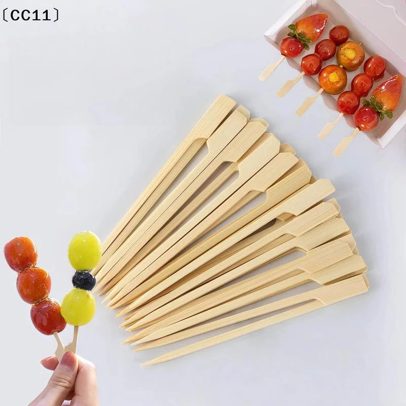 100Pcs Barbecue Tools Disposable Bamboo Sticks Natural BBQ Bamboo Skewers Home Grill Access Camping Party For Kabob Fruit〔CC11〕